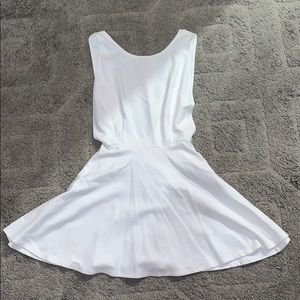white skater dress